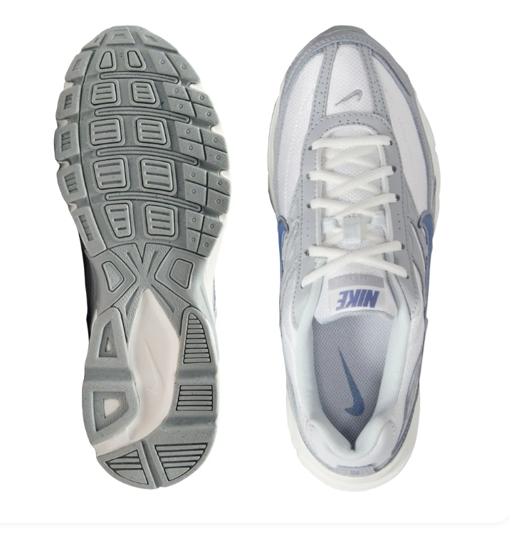Nike Retro Low-Top Sneakers – White, Silver Grey & Blue