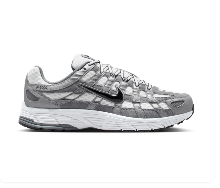 Nike P-6000 Mesh Sneakers – Grey, White & Black
