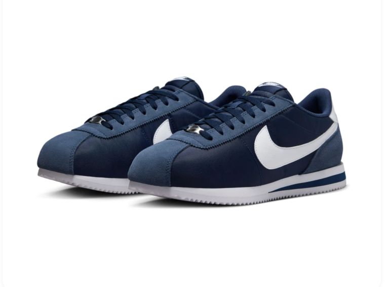 Nike Navy & White Retro Low-Top Sneakers