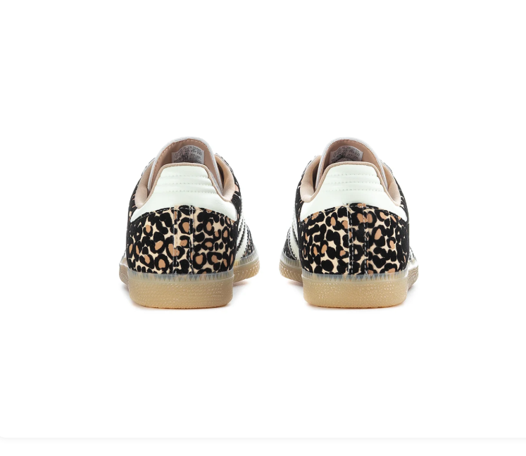 Adidas Leopard Print Low-Top Sneakers - Cream, Black, Tan & Gum