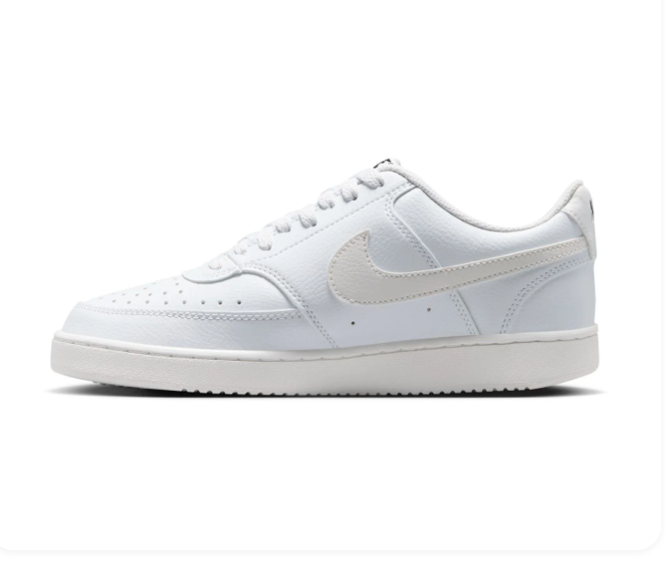 Nike Low-Top Sneakers – White & Cream with Floral Embroidery
