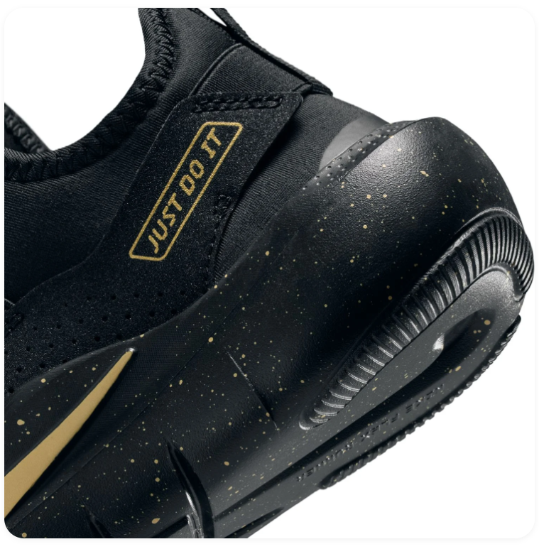 Nike Slip-On Mesh Sneakers – Black & Gold