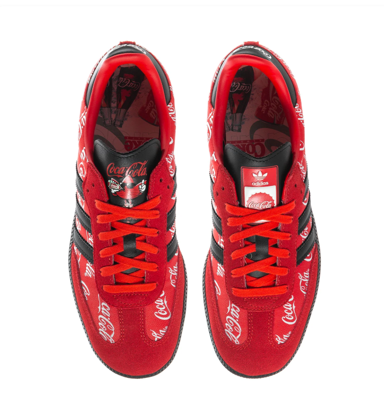 Adidas Coca-Cola Print Low-Top Sneakers - Red, Black & White