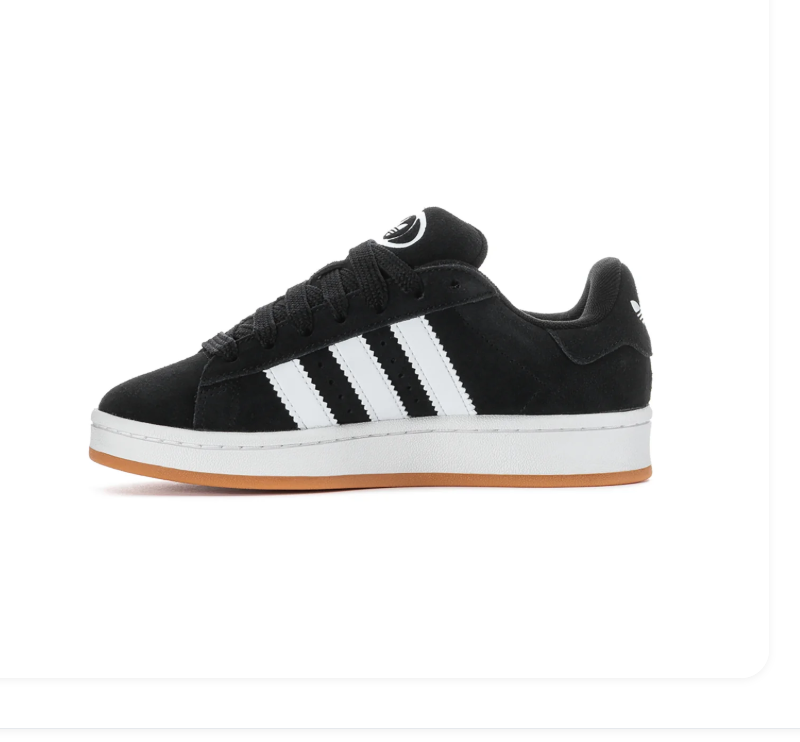 Adidas Campus Low-Top Sneakers – Black, White & Gum