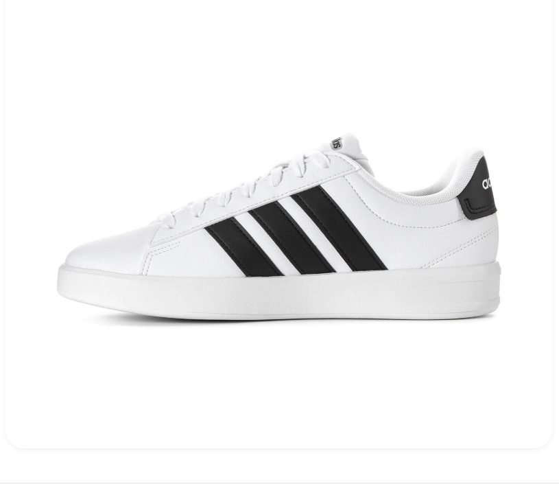 Adidas Low-Top Sneakers – White & Black with White Sole