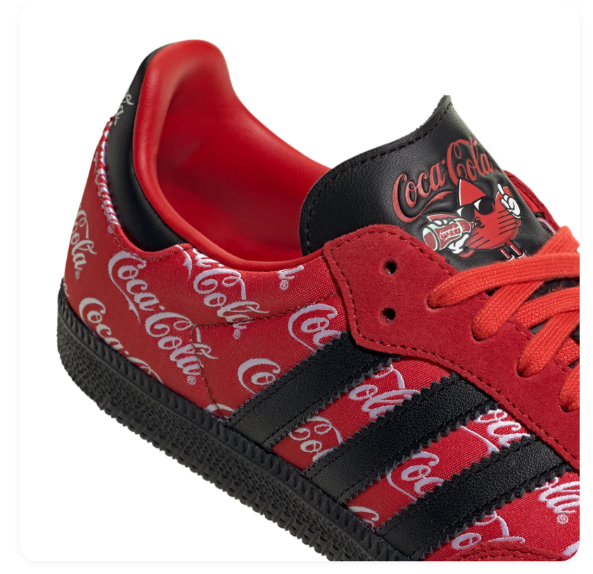 Adidas Coca-Cola Print Low-Top Sneakers - Red, Black & White
