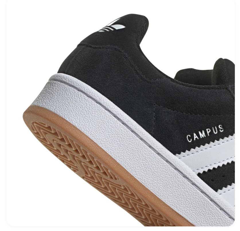 Adidas Campus Low-Top Sneakers – Black, White & Gum