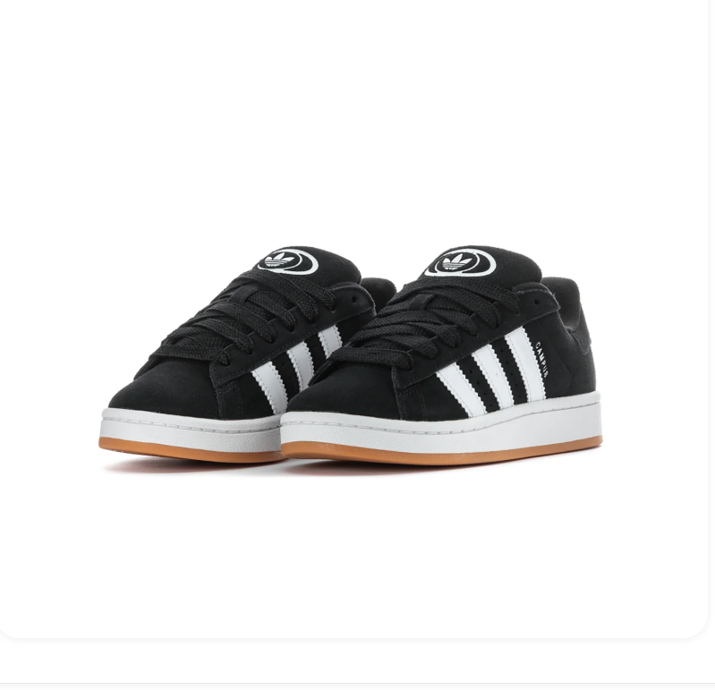 Adidas Campus Low-Top Sneakers – Black, White & Gum
