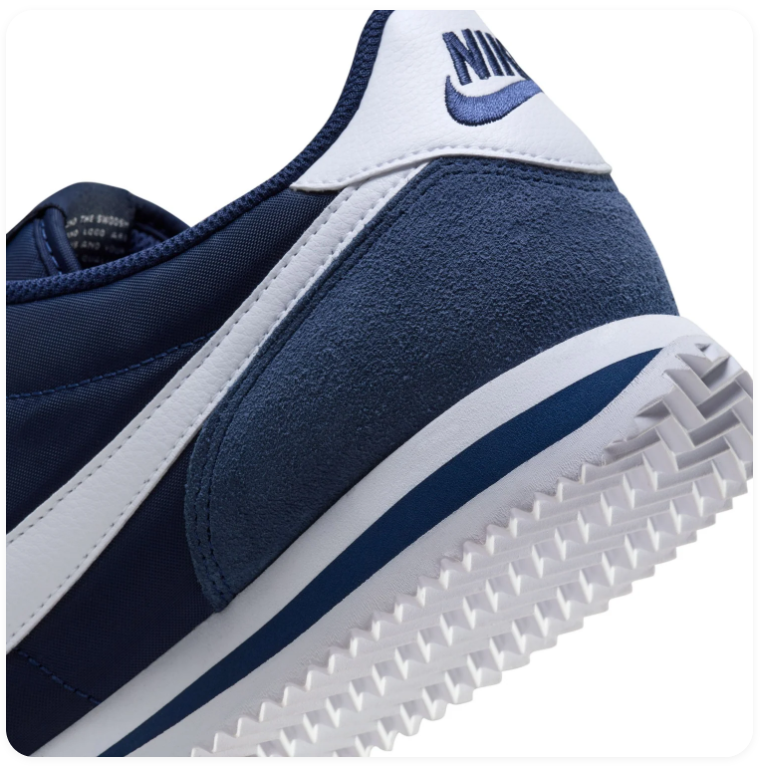 Nike Navy & White Retro Low-Top Sneakers