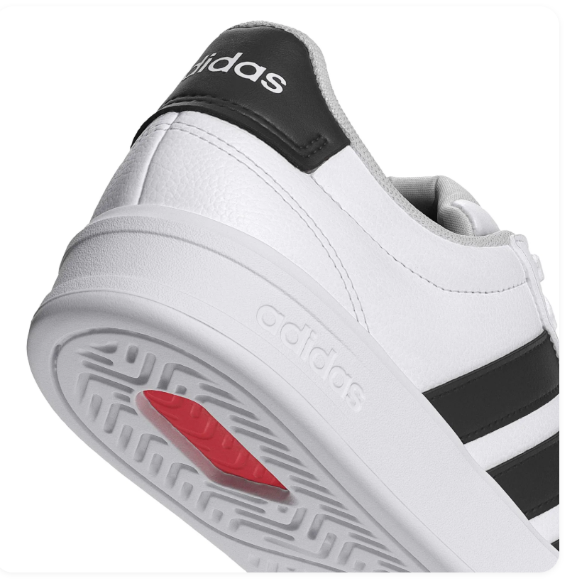Adidas Low-Top Sneakers – White & Black with White Sole