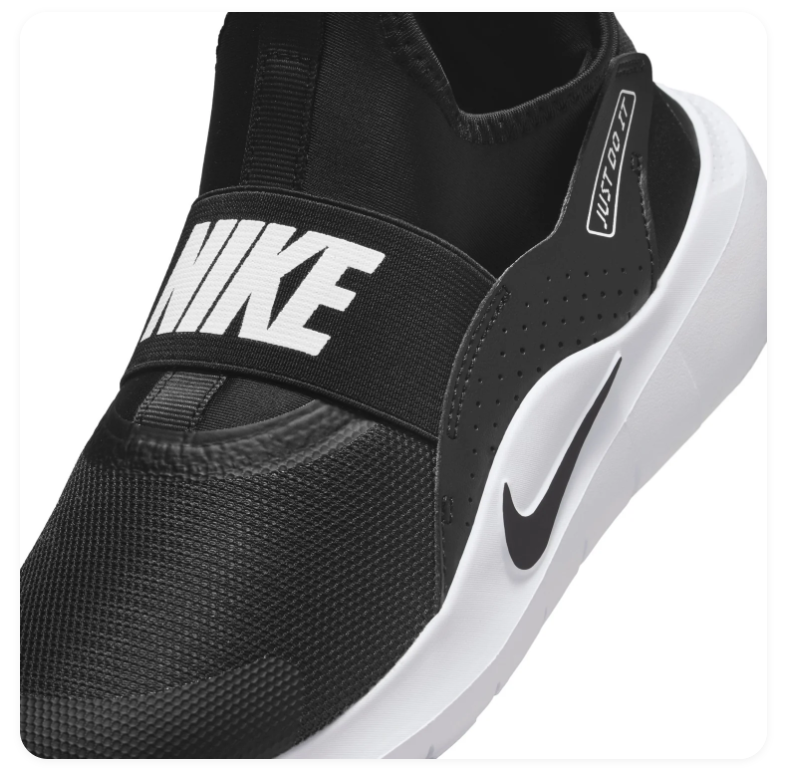 Nike Slip-On Mesh Sneakers – Black & White