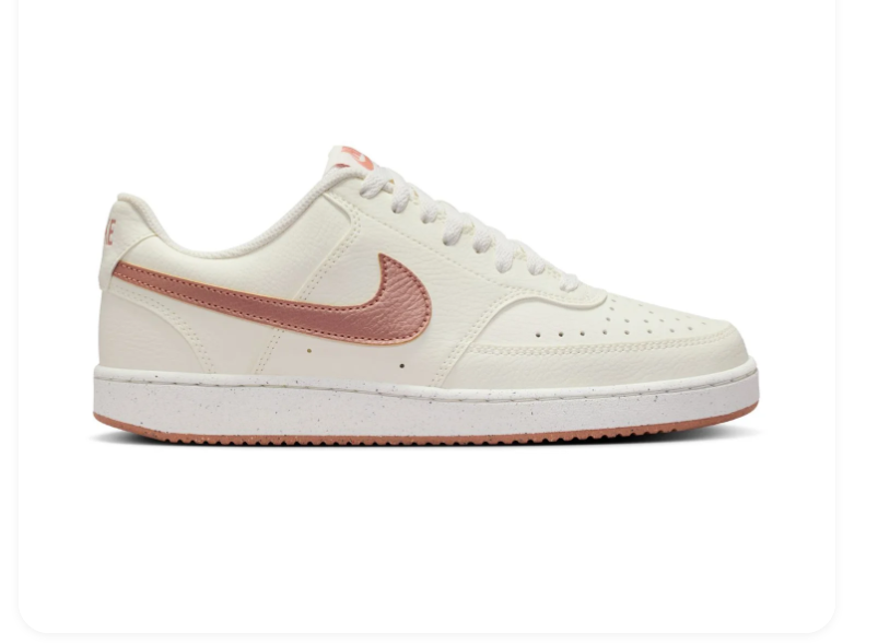 Nike Court Vision Low Sneakers – Cream & Dusty Rose