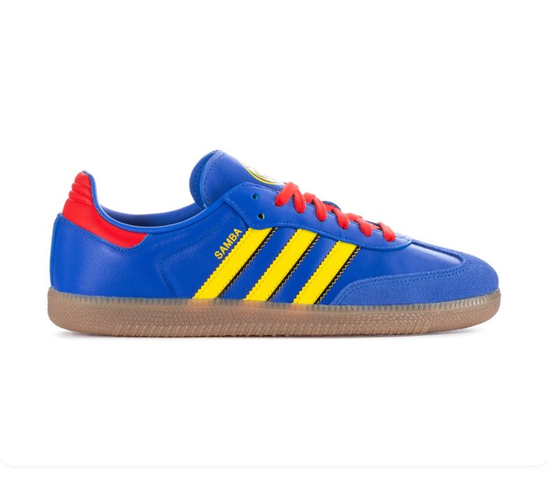 Adidas Samba Club América Sneakers - Blue, Yellow, Red & Gum