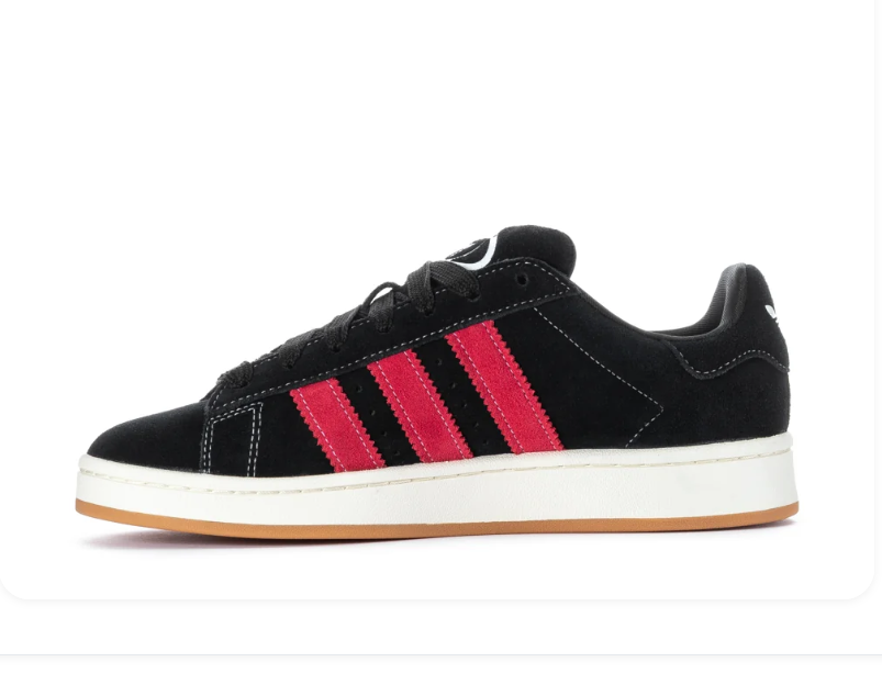 Adidas Campus Low-Top Sneakers – Black & Pink with Gum Sole