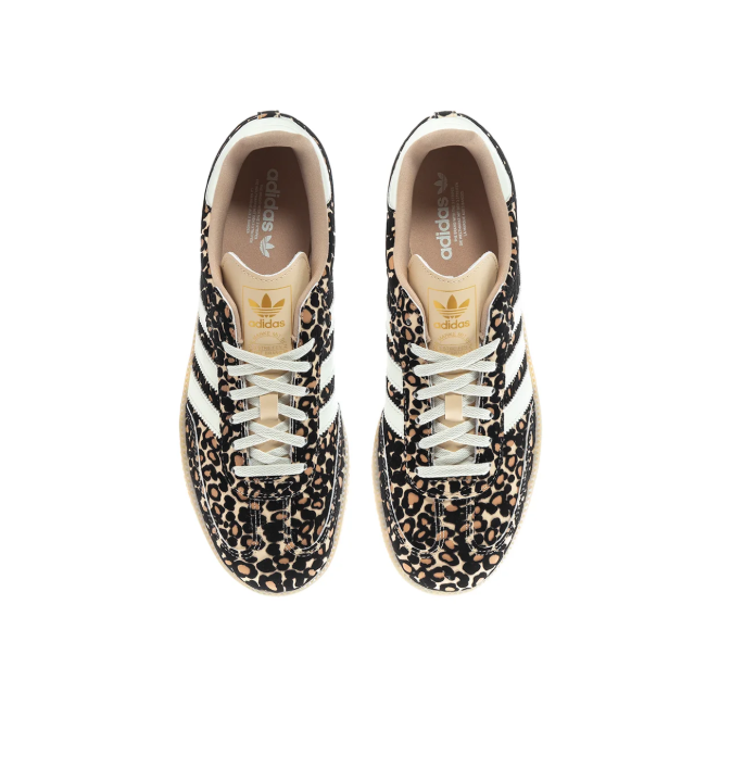 Adidas Leopard Print Low-Top Sneakers - Cream, Black, Tan & Gum