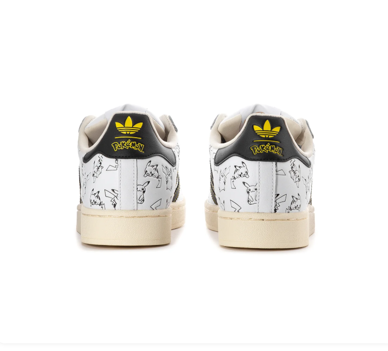 Adidas Pokémon Pikachu Shell-Toe Sneakers - White & Black