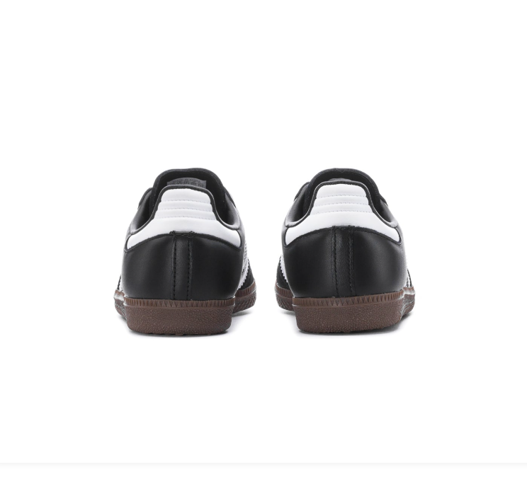 Adidas Samba Low-Top Sneakers – Black & White with Brown Sole