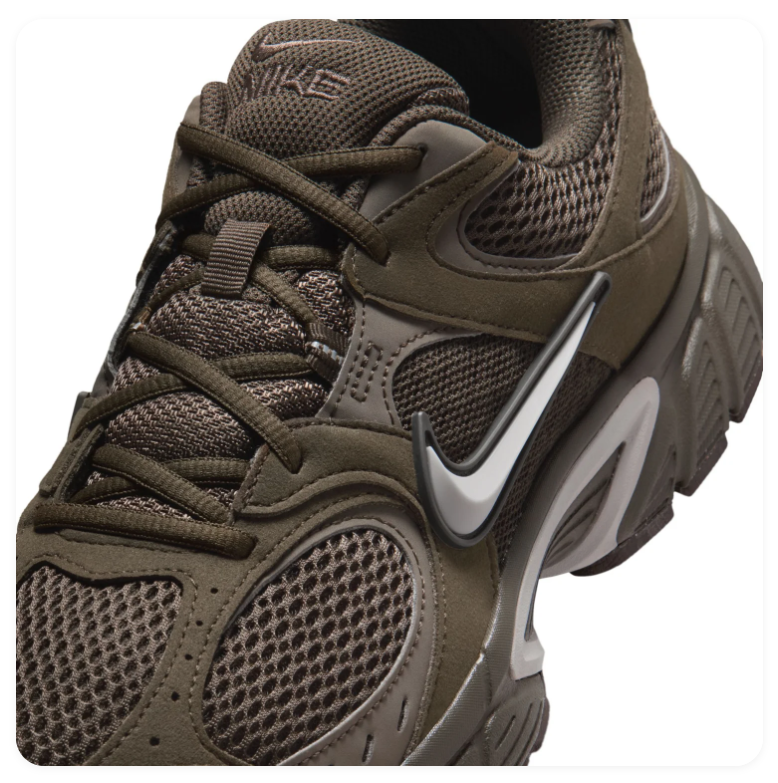 Nike Retro Mesh Sneakers – Olive Brown & Silver Grey