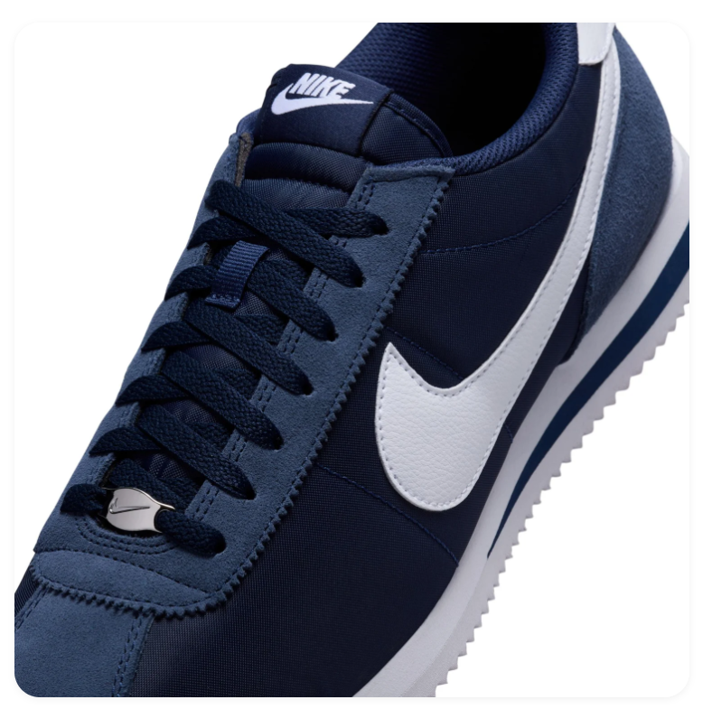 Nike Navy & White Retro Low-Top Sneakers