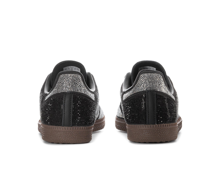 Adidas Rhinestone Low-Top Sneakers - Black, Silver & Brown
