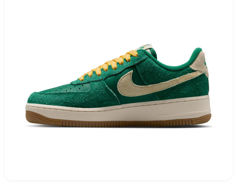 Nike Air Force 1 Low Sneakers – Green, Cream & Yellow