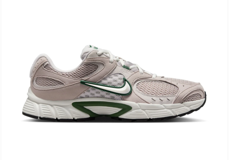 Nike Retro Mesh Sneakers – Light Taupe, White & Forest Green