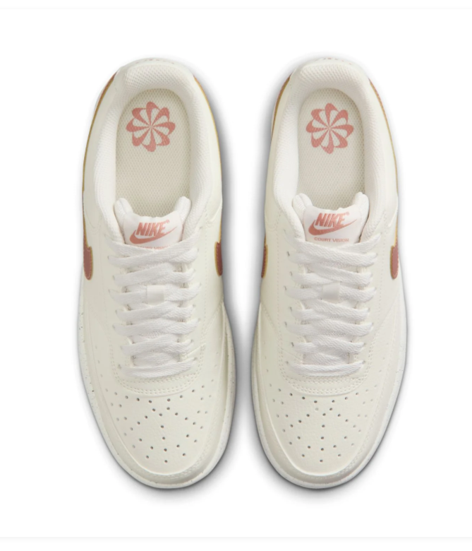 Nike Court Vision Low Sneakers – Cream & Dusty Rose