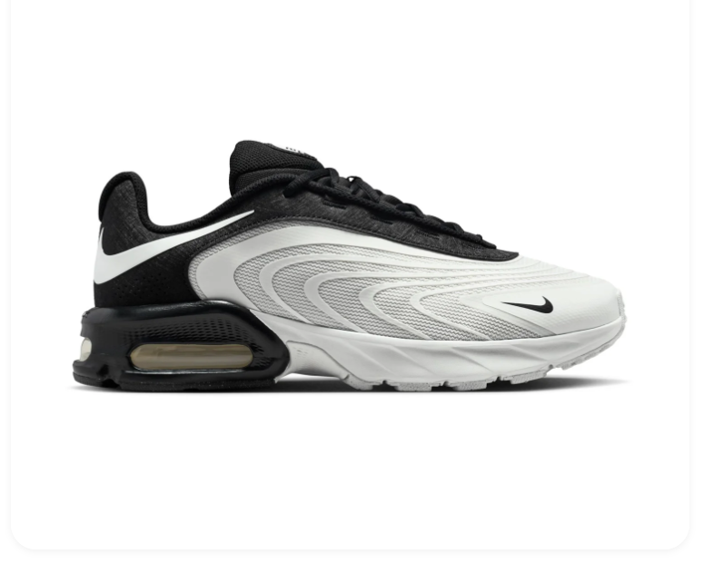 Nike Air Max Low-Top Sneakers – Black, White & Grey
