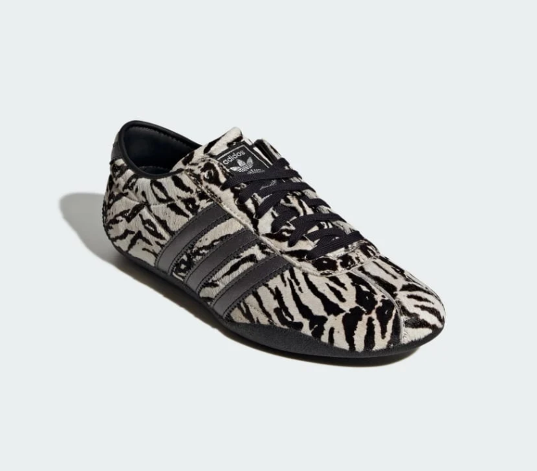 Adidas Zebra Print Low-Top Sneakers - Cream & Black