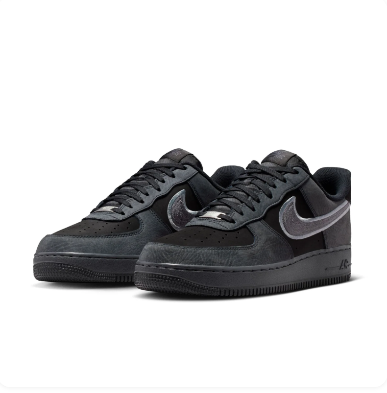 Nike Air Force 1 Low Sneakers – Black, Charcoal & Silver Grey