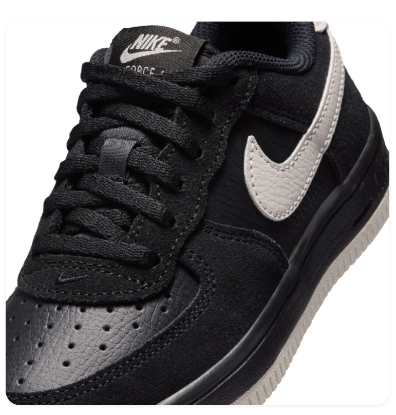Nike Force 1 Low-Top Sneakers – Black & Cream