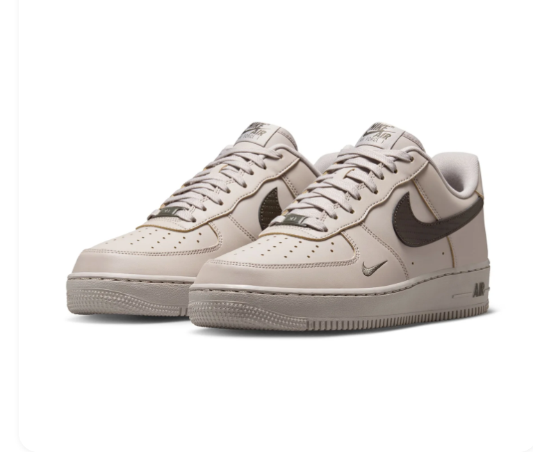 Nike Air Force 1 Low Sneakers – Light Taupe & Dark Brown