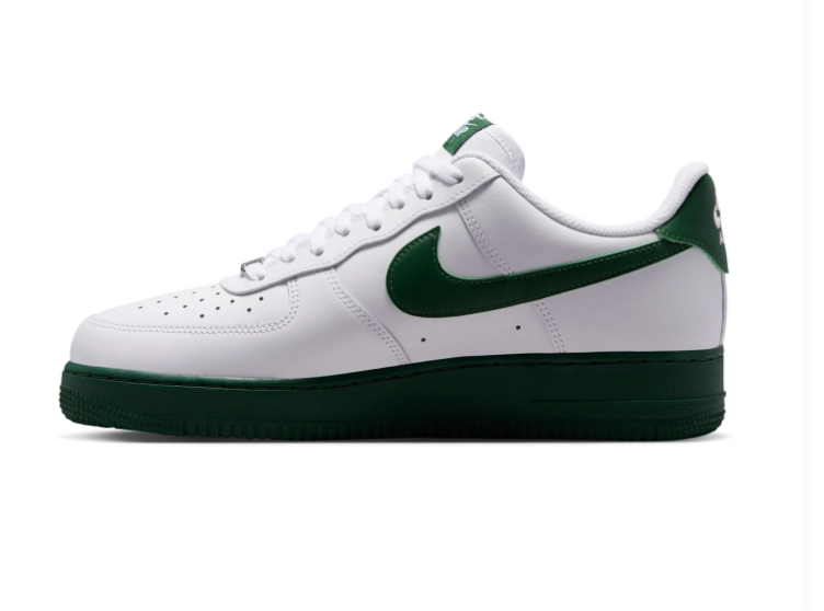 Nike Air Force 1 Low Sneakers – White & Forest Green