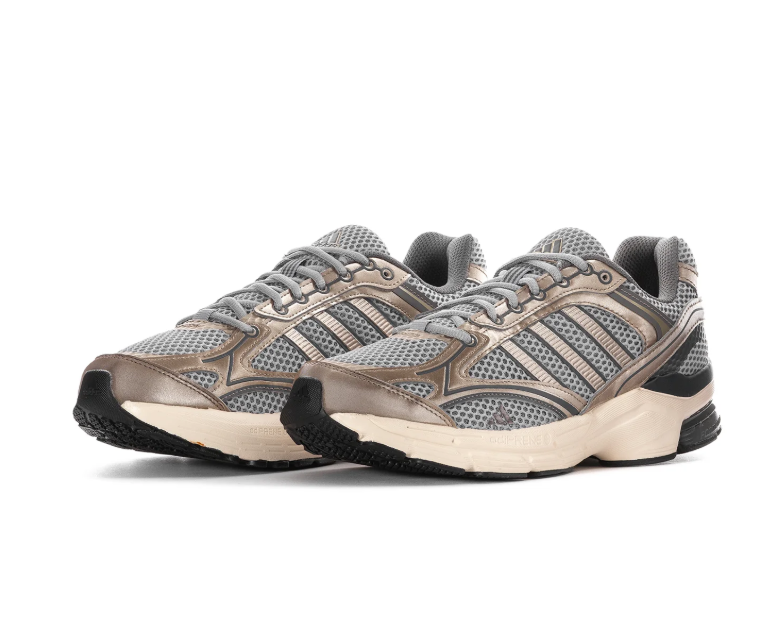 Adidas Retro Mesh Sneakers - Grey, Metallic Champagne & Cream