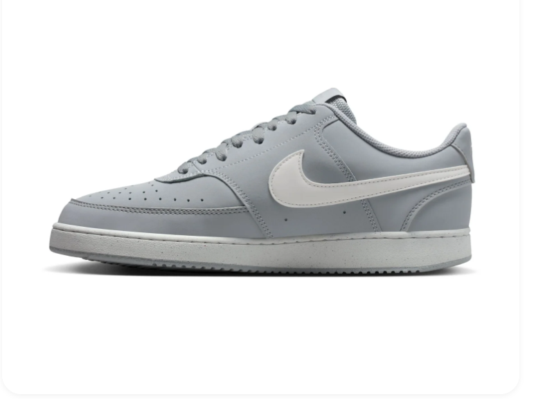 Nike Court Vision Low Sneakers – Light Grey & White