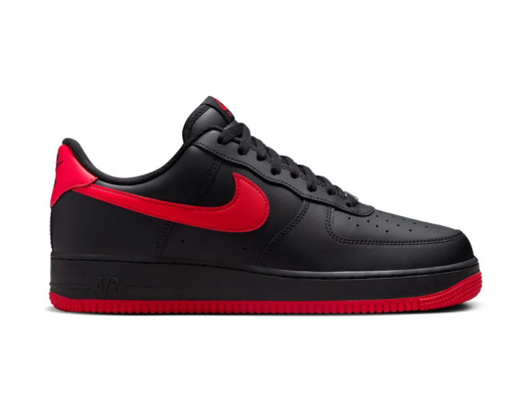 Nike Air Force 1 Low Sneakers – Black & Red