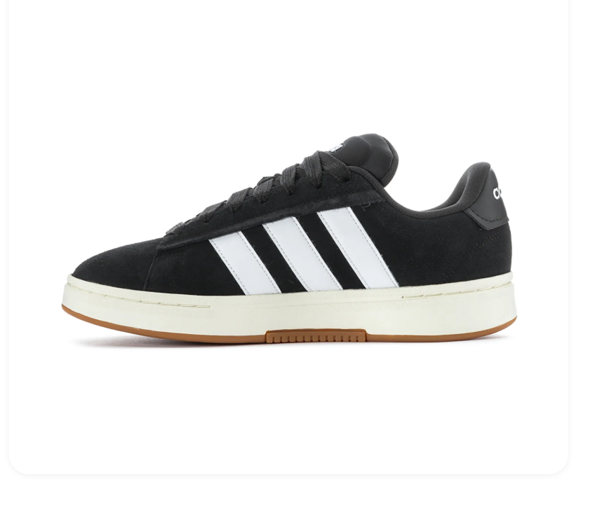 Adidas Low-Top Sneakers – Black & White with Cream and Gum Sole