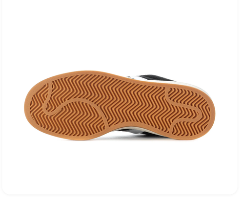 Adidas Campus Low-Top Sneakers – Black, White & Cream with Gum Sole