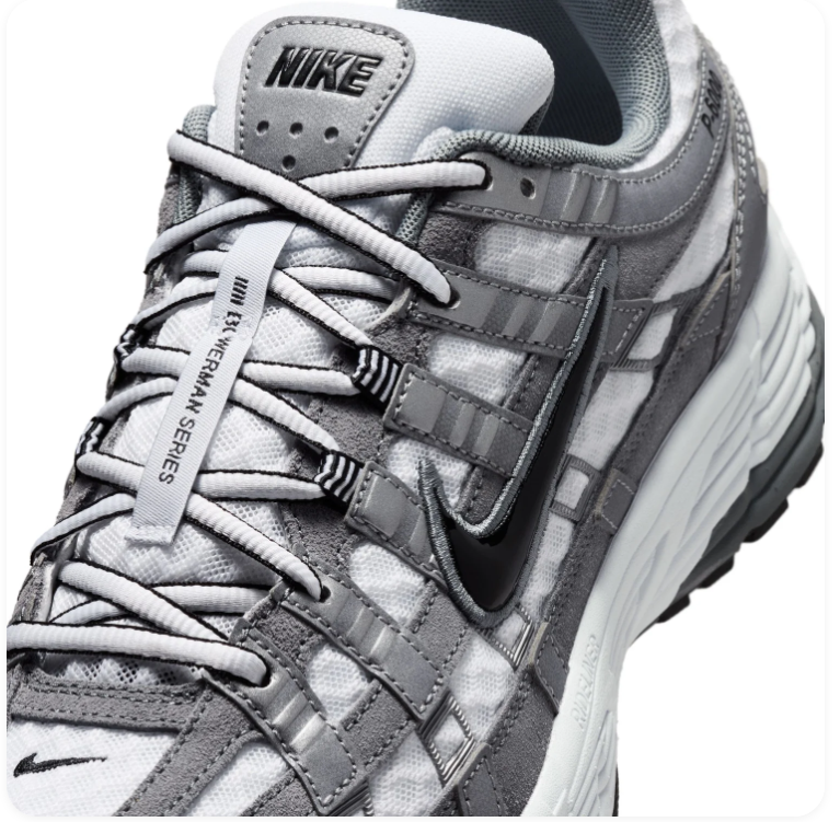 Nike P-6000 Mesh Sneakers – Grey, White & Black