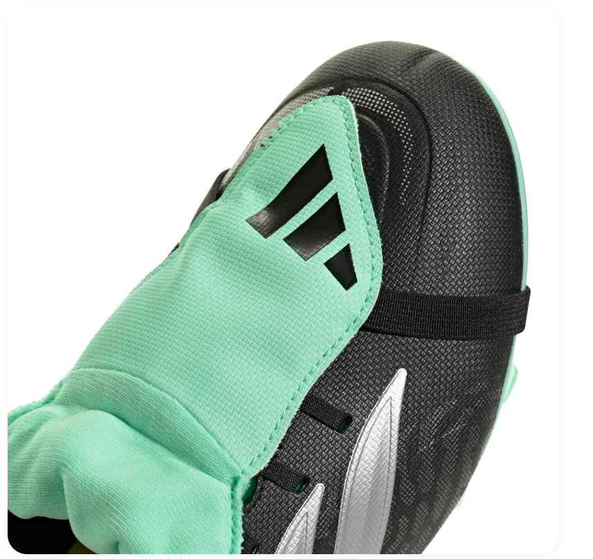 Adidas Predator Fold-Over Tongue Soccer Cleats - Black, Mint & Silver