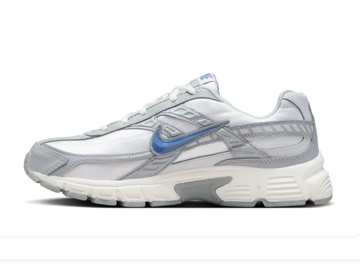 Nike Retro Low-Top Sneakers – White, Silver Grey & Blue