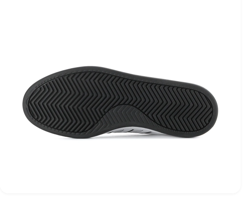 Adidas Low-Top Sneakers – White & Black with Outlined Stripes