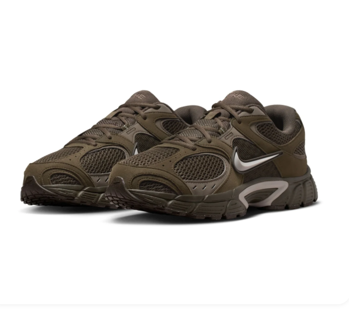 Nike Retro Mesh Sneakers – Olive Brown & Silver Grey