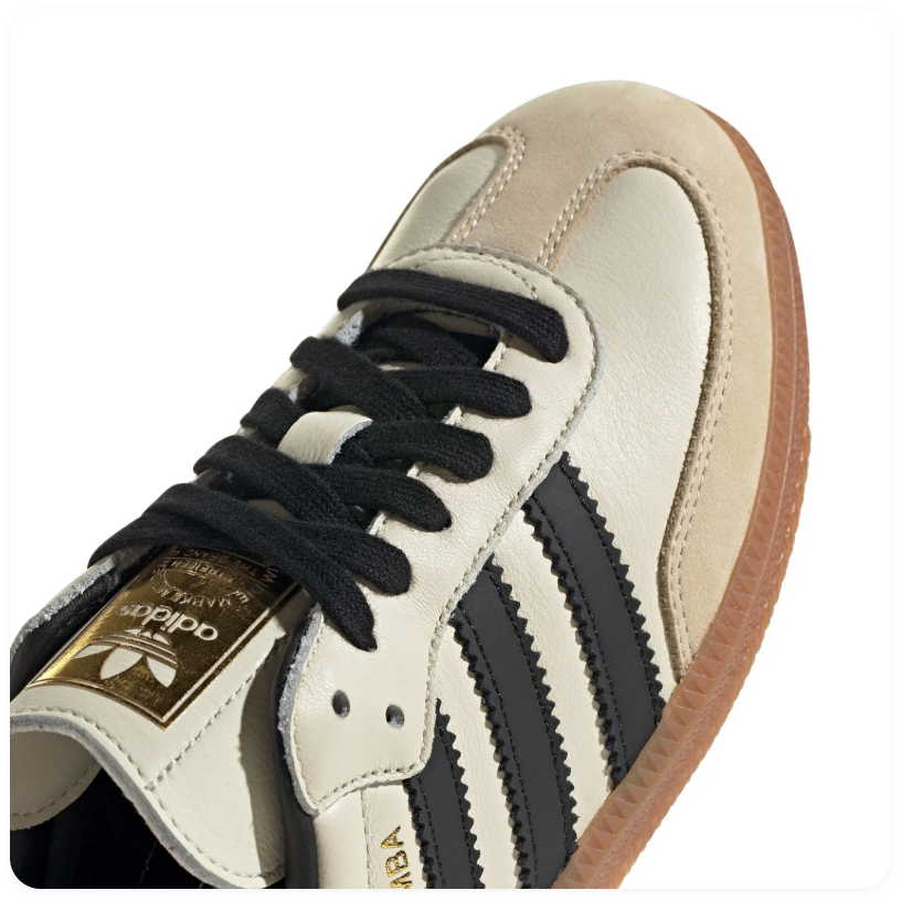 Adidas Samba Low-Top Sneakers – Cream, Black & Gum