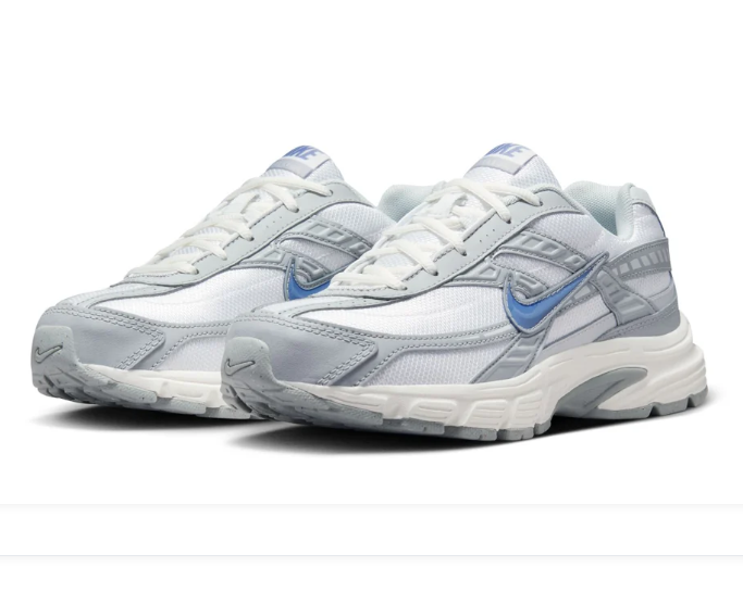 Nike Retro Low-Top Sneakers – White, Silver Grey & Blue