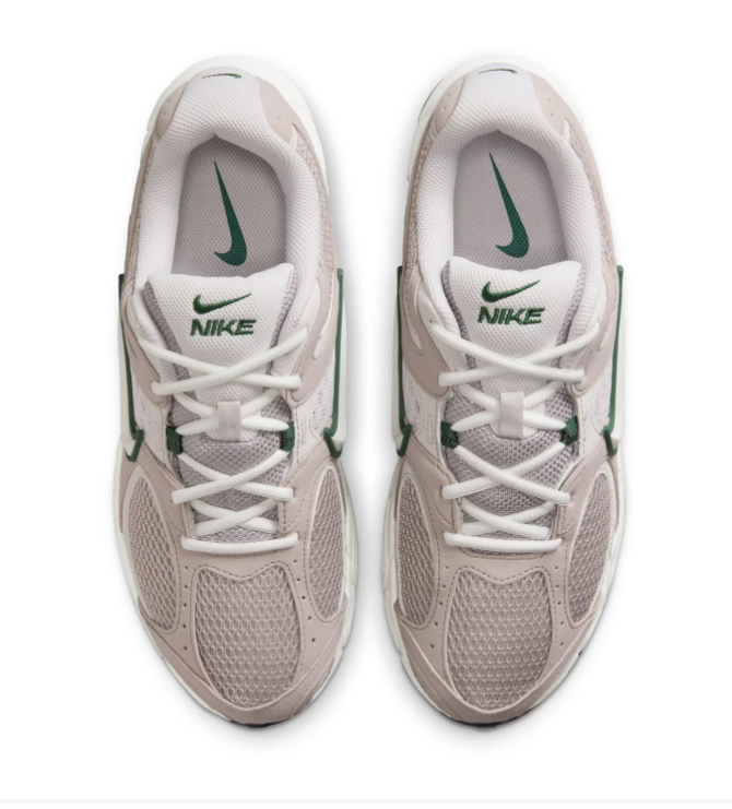 Nike Retro Mesh Sneakers – Light Taupe, White & Forest Green