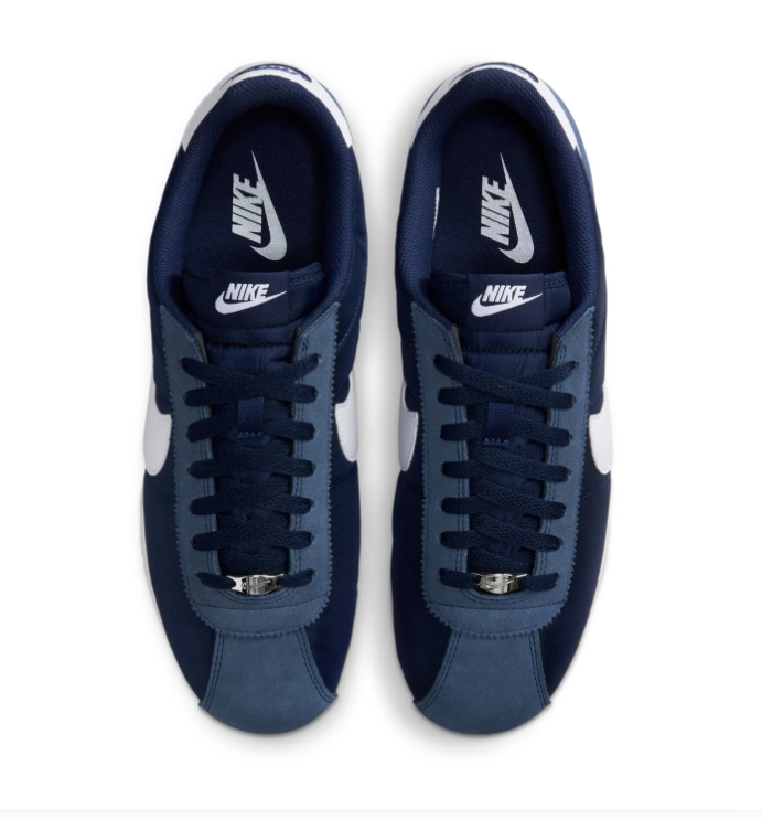 Nike Navy & White Retro Low-Top Sneakers
