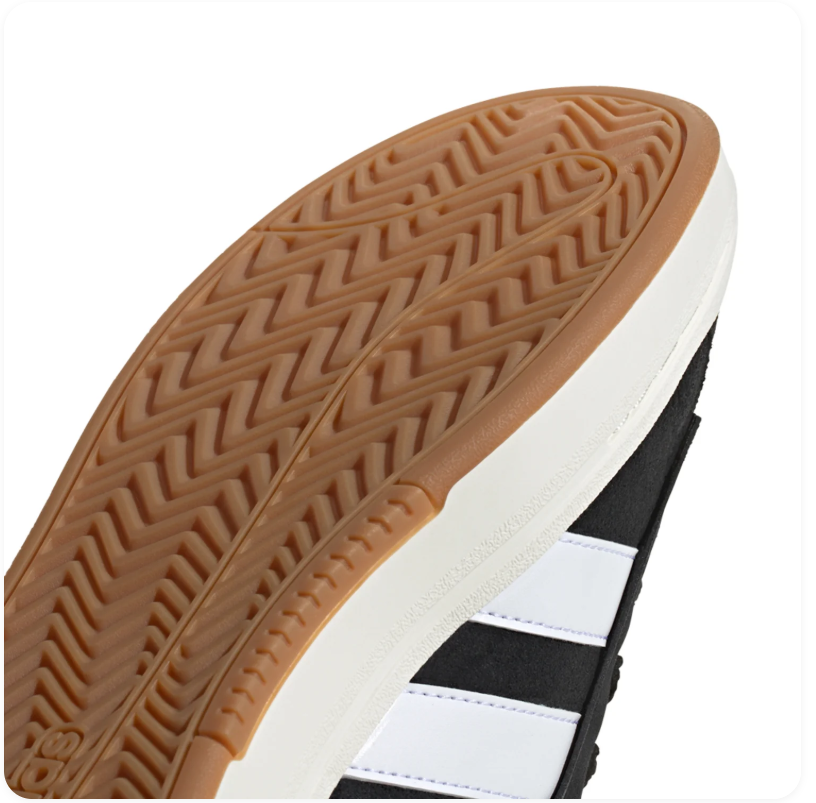 Adidas Low-Top Sneakers – Black & White with Cream and Gum Sole