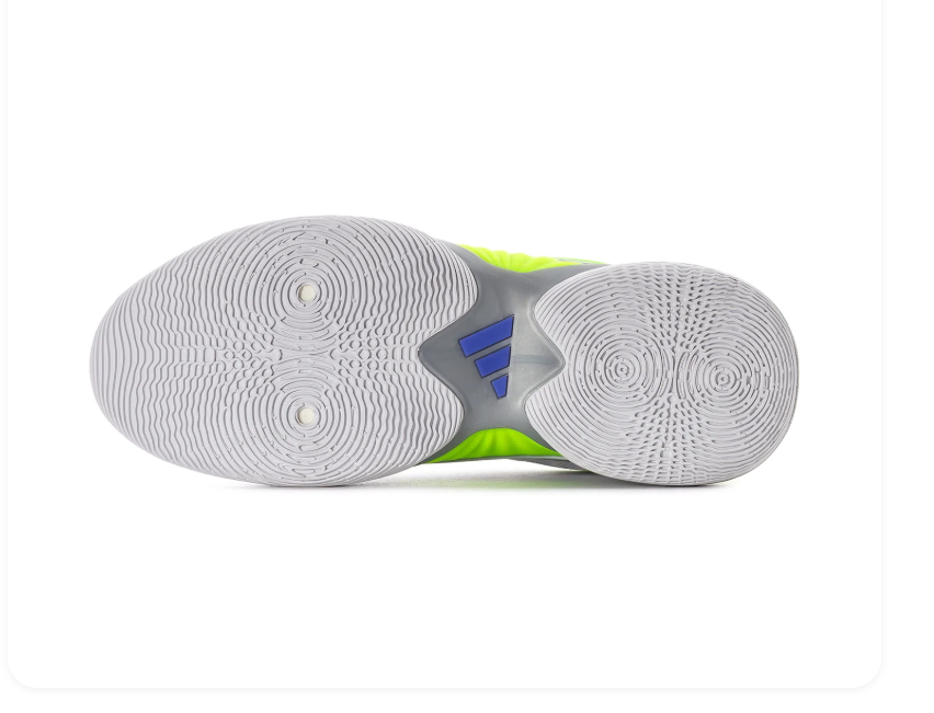 Adidas Basketball Shoes - Light Grey, Neon Green & Purple