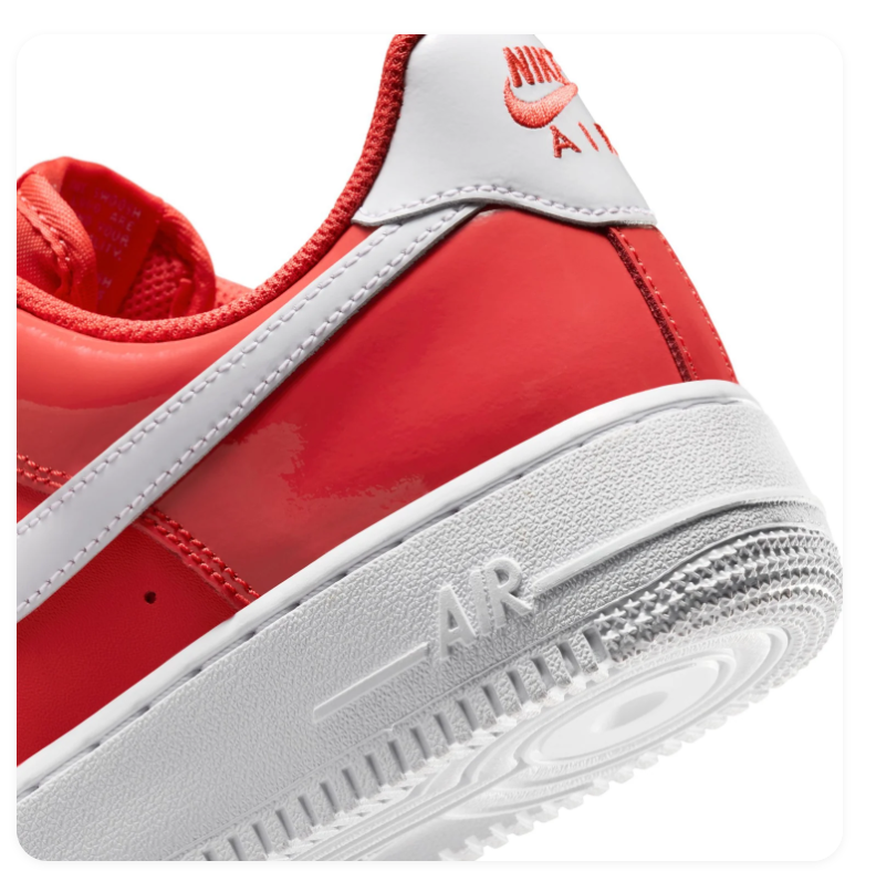 Nike Air Force 1 Low Sneakers – Red & White